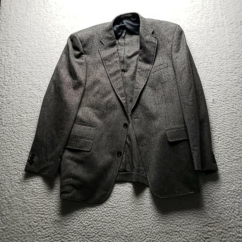 Murano Collezione Blazer Mens 46 Gray Tweed Sport Coat Jacket Dillard's